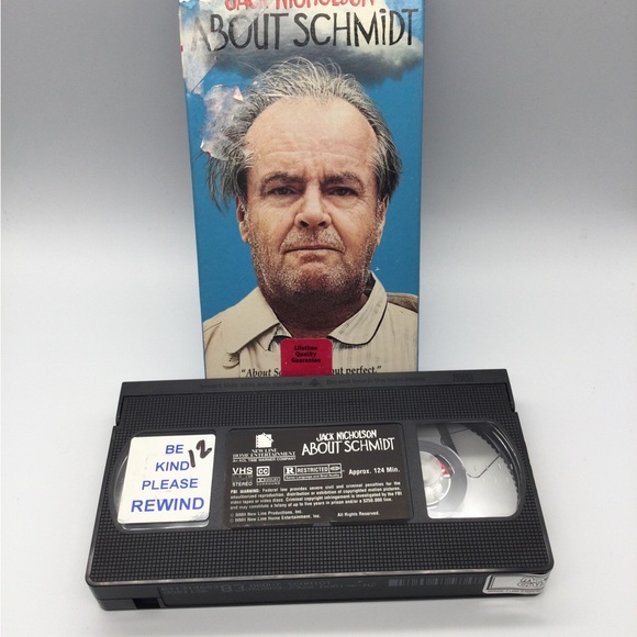 home entertainment Other - Vintage VHS About Schmidt. Movie Jack Nicholson.